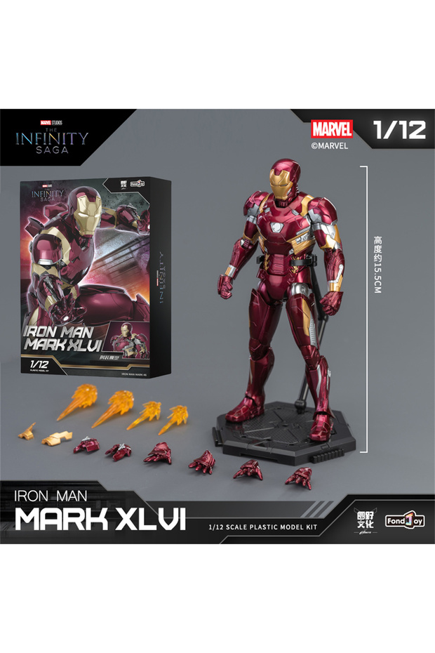 MK46 1/12 Original FondJoy Iron Man Tony Stark Legend Action Figure MK45 MK46 MK50 MK4 DIY Building
