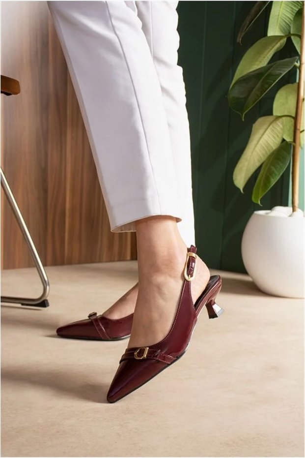 Women's Elegant Buckle-Strap Stylish Two-Comfort Heeled Shoes
