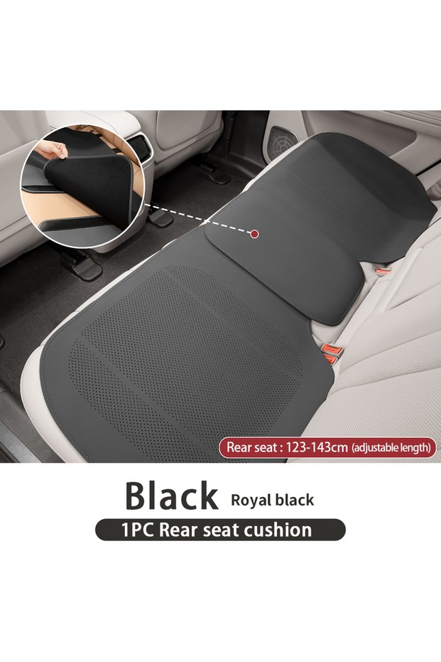 1PC Black Rearseat G Universal Car Seat Cushion Leather Breathable Hole Summer Car Interior Car Seat