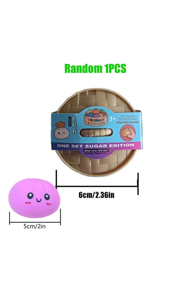 A Random 1pcs Cute Simulation Dumpling Squishy Glitter Hidden Edition Dumplings Sensory Steamer S