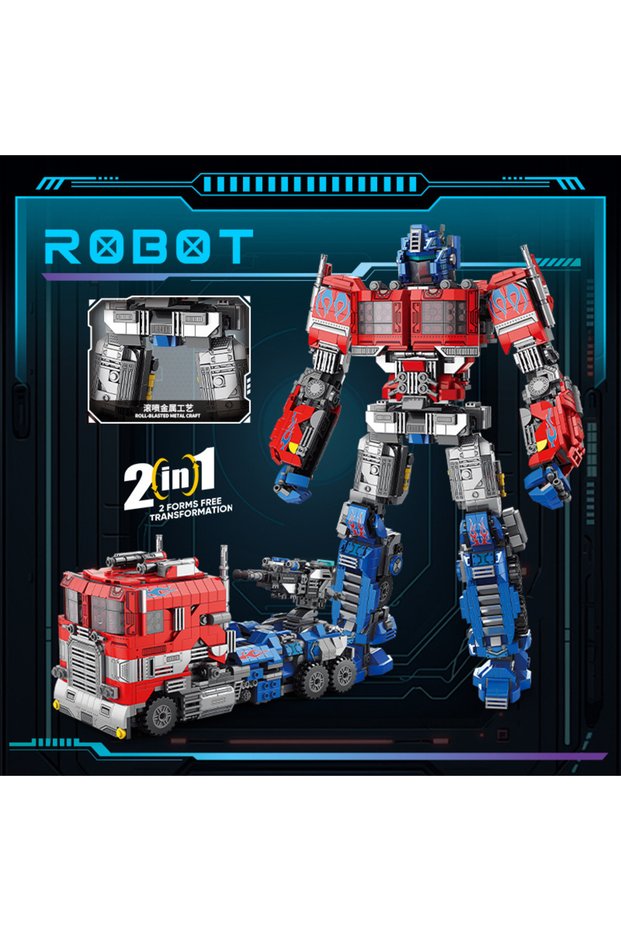 B Compatible with Lego Building Blocks Deformation Big Mecha Car Robot Children Zhihui Puzzle Number