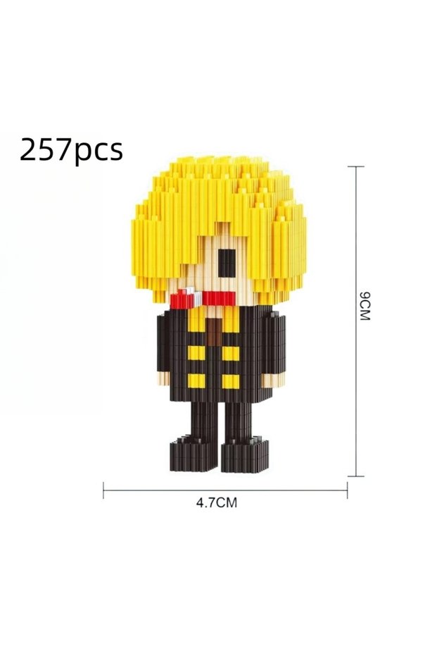 68217 Anime Figure Luffy Nami Sanji Zoro Usopp Ace Franky Brook Robi 3D DIY Assembly Model Ed