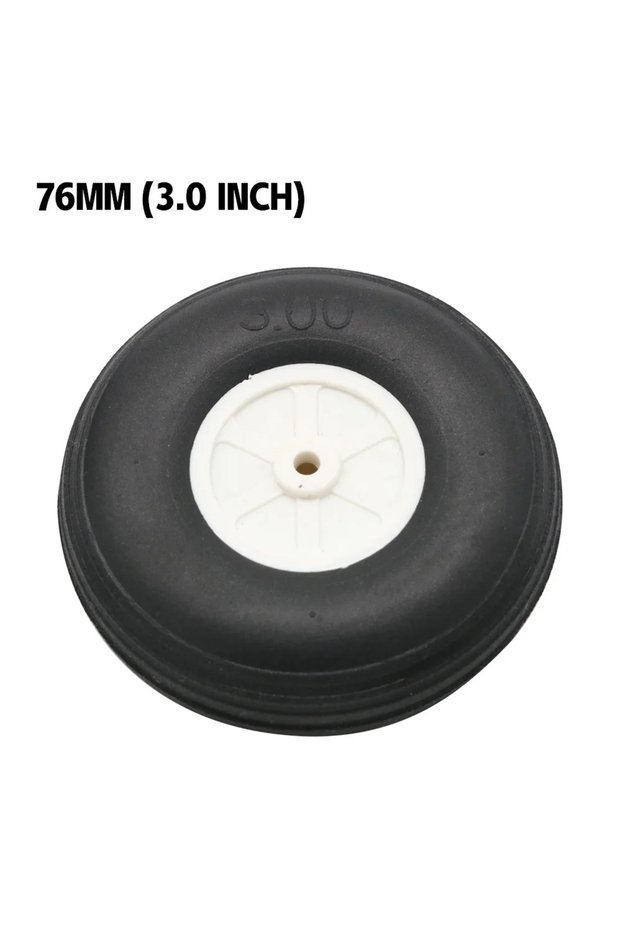 2pcs 76MM(3.0 inch) RC Aircraft Model Fixed Wing Real Aircraft Tire PU Rubber Wheel Landing Gear Whe