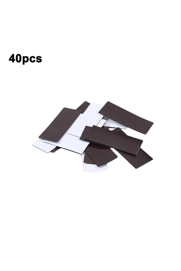 40pcs Self-Adhesive Magnetic Mat Sheets Rubber Magnet Flexible Magnet Sheet Perfect for Fridge Craft