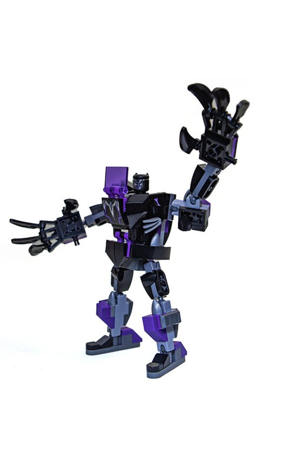 Blue Super hero Mecha Building Blocks Kits Brick Action Figures Model Kids Toy Gifts Art Decoration