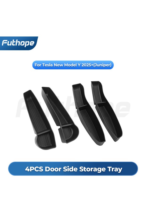 juniper 4pcs Futhope 4pcs Side Door Storage Box for Tesla New Model Y Juniper 2026 Model YL Tray Org