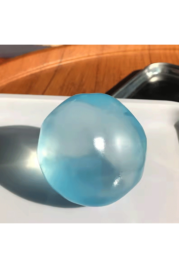 Blue Squishy Plasticity Mochi Fidget Toys Transparency Coconut Oil Maltose Squeeze Toy Quick-rebound