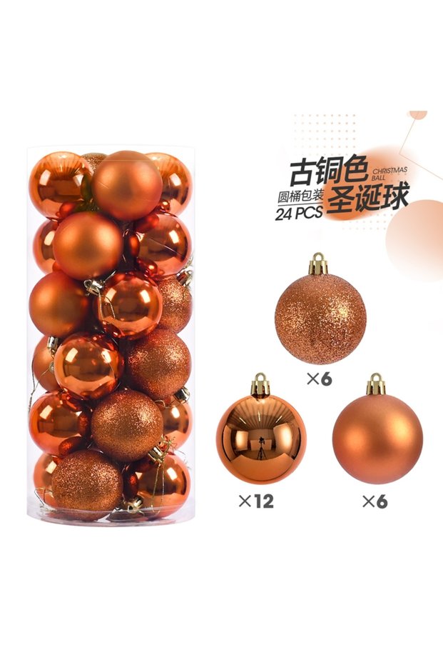 3CM X-24Pcs Orange 24/36Pcs 3CM Christmas Balls Christmas Tree Ornaments Xmas Decoration Pendants Ho