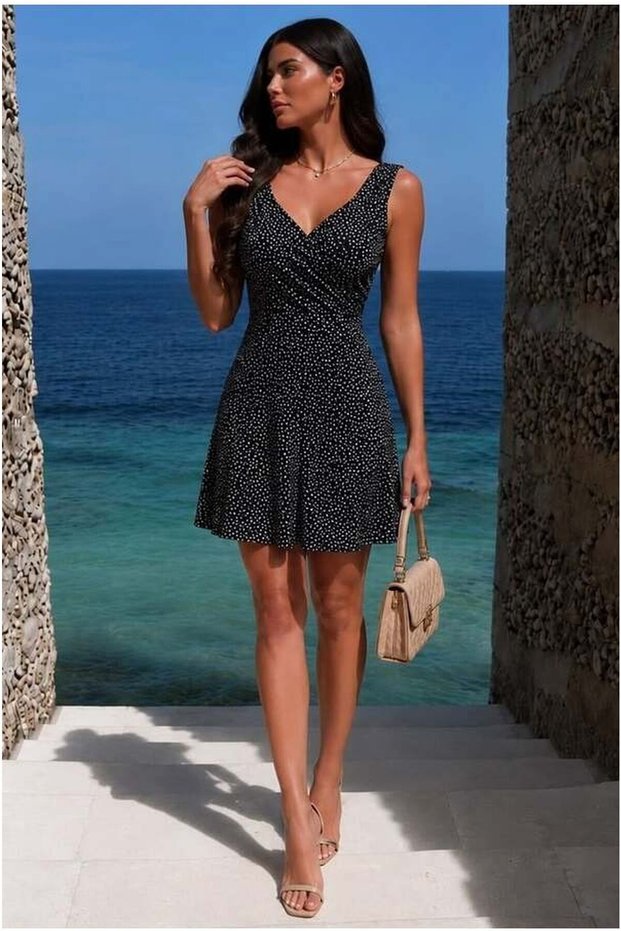 Women's Double Breasted Collar Stylish Dress