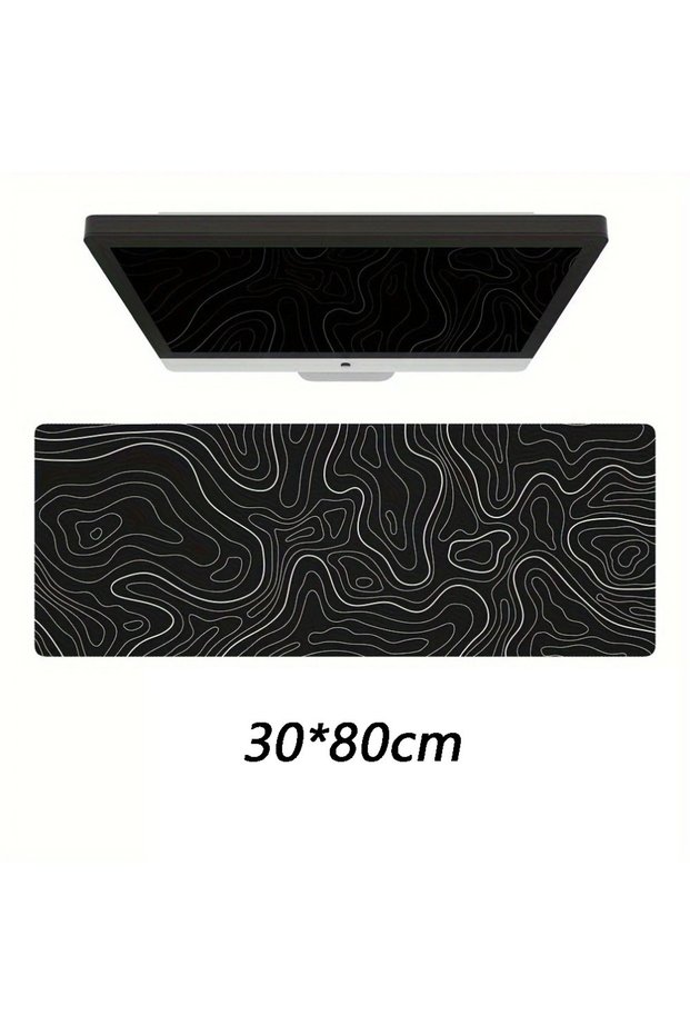 30-80cm Professional Gaming Topographic Shape Gaming Mouse Pad Anti-Slip Wear-Resistant Keyboard Pad