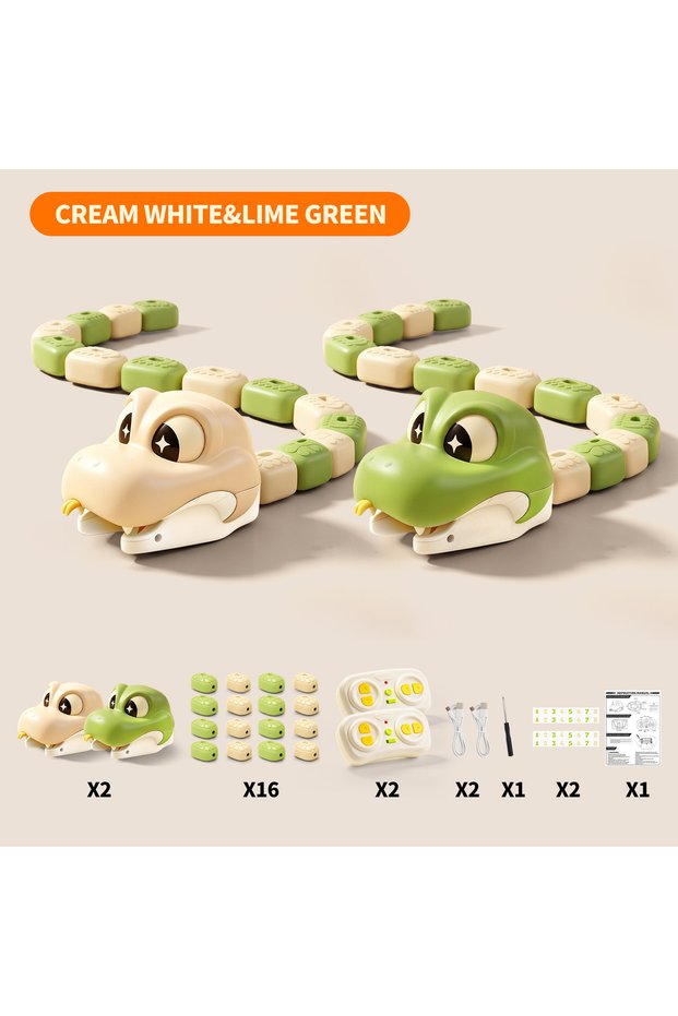 2pcs 2026 Magnetic Snake Game Remote Control Two Player Interactive Battle 3d Classic Growing Toy Fo