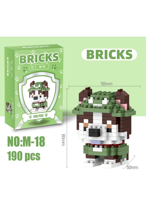 M18 6cm high particle building blocks assembly toys mini desktop ornaments room decoration Halloween