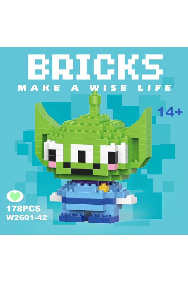 01-42 Kawaii 6cm High Mini Building Blocks Desktop Ornaments Anime Cartoon Halloween Themed Youth To