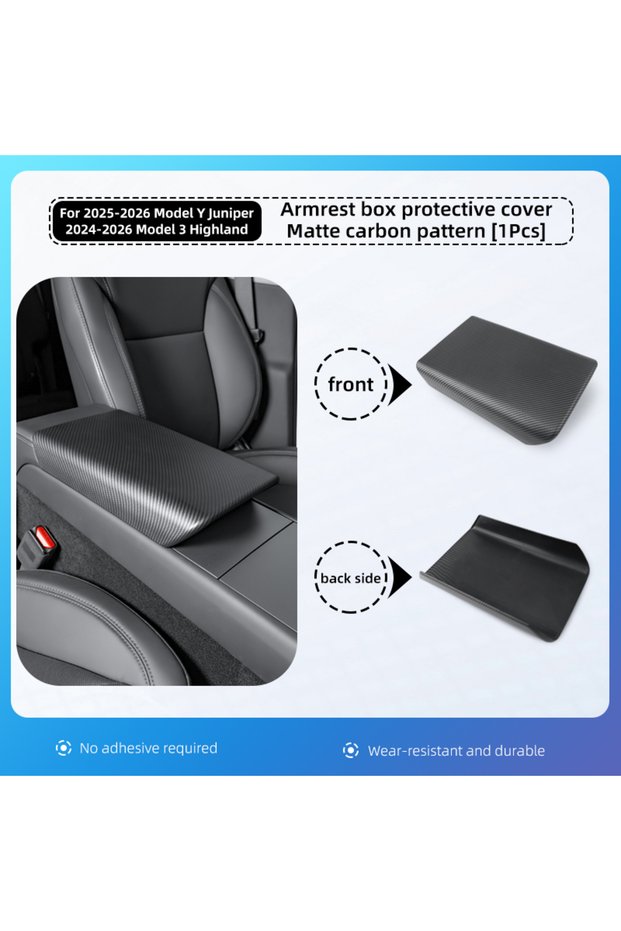 Matte style For Tesla Model 3 Highland Y Juniper Armrest Box Protect Cover Center Console Anti-Scrat