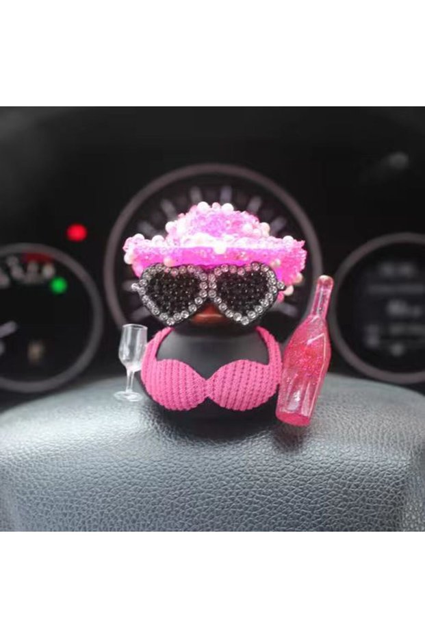 Bikini Black Duck New! Summer Vacation Bikini Duck Car Dashboard Decoration Rubber Duck for Jeep Car