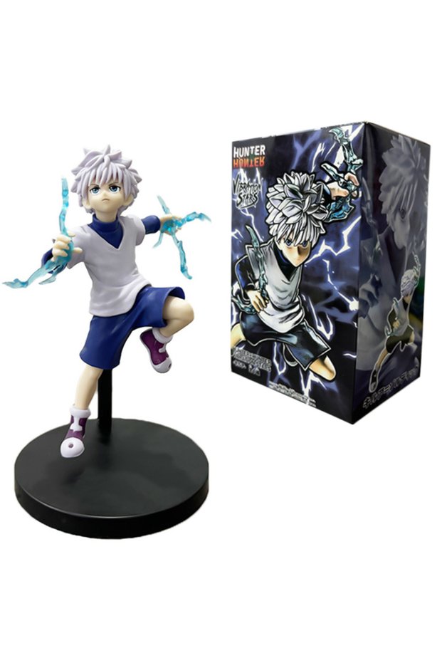With box-2 Hunter X Hunter Anime Figure Set 6PCS Gon Killua Kurapika Hisoka Chrollo Illumi PV