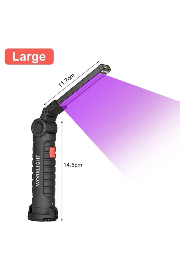 51 UV-Large 30LED Portable UV Sterilizing Lamp Household Germicidal Cleaning Tool Rechargeab
