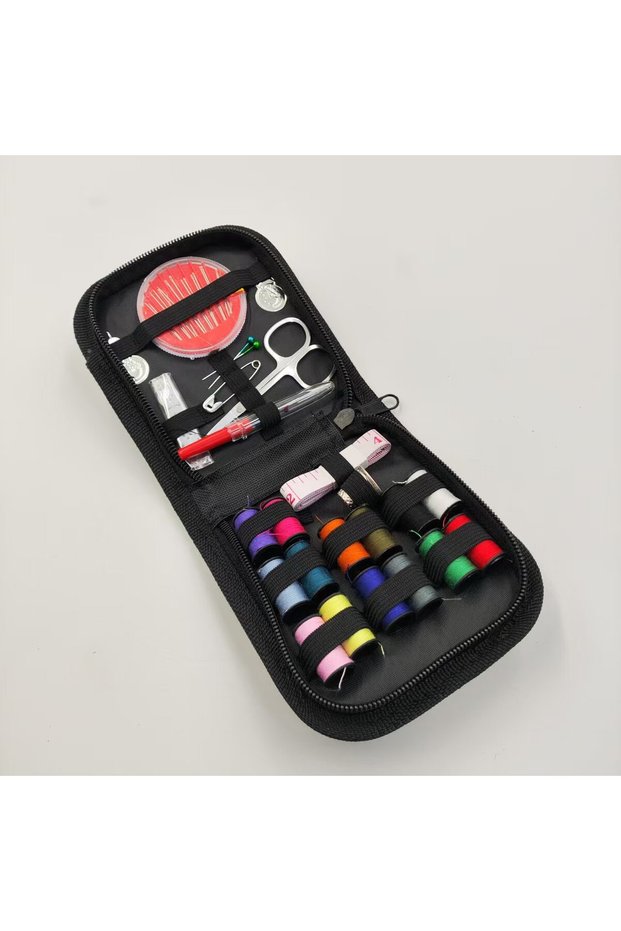 Set Sewing Kit Complete Set with Threads Needles Scissors Tape Measure Buttons and More for DIY Hand