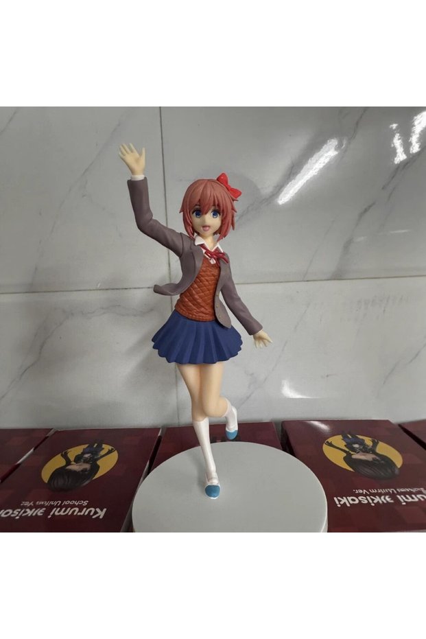A 18cm Anime Merchandise Heartbeat Literature Club Sayori Figure Standing Beautiful Girl Birt