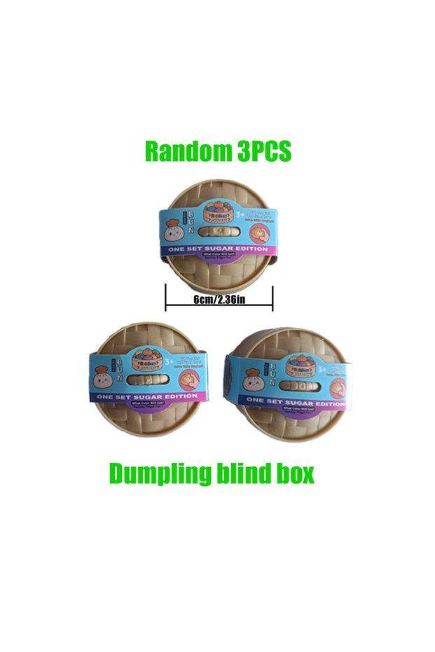 C Random 3pcs Cute Simulation Dumpling Squishy Glitter Hidden Edition Dumplings Sensory Steamer S