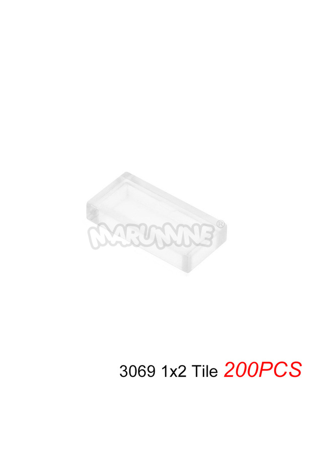 3069 Clean White MARUMINE Transparent MOC Building Blocks Brick Parts Tile Plate Base Accessories Co