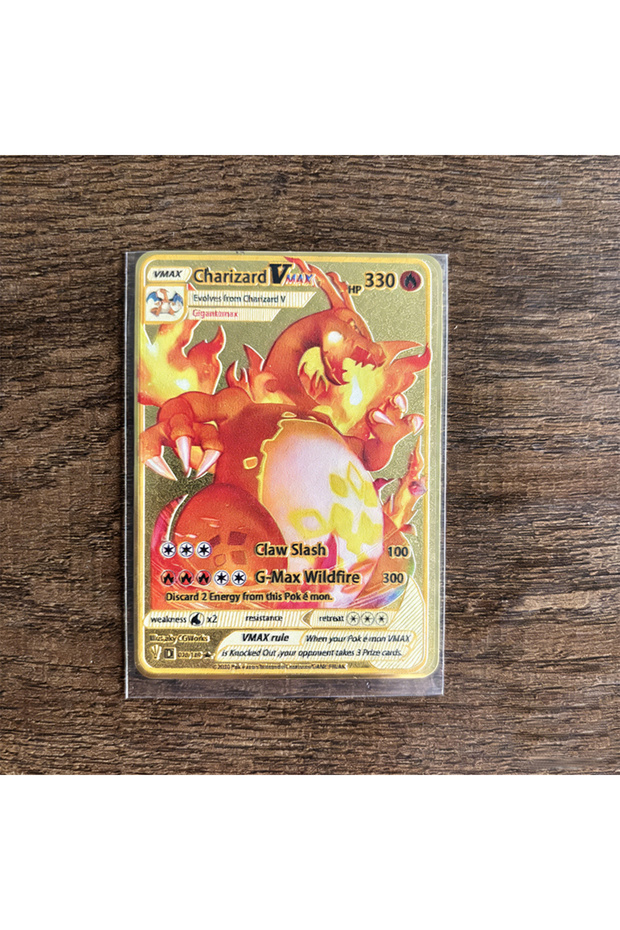 6 The Winged Dragon of Ra GX Charizard Theme Metal Mewtwo,6Pcs Gold Foil Fan Art Trading Car