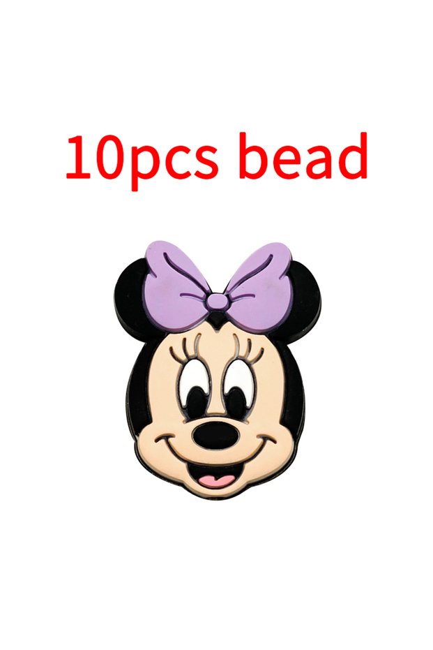 10pcs bead 10pcs Silicone Cartoon Bead Baby Pacifier Bead Pacifier Chain Accessories Ornaments