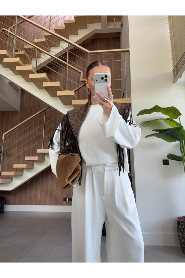 Basic Sweat Palazzo Pants Modal Set