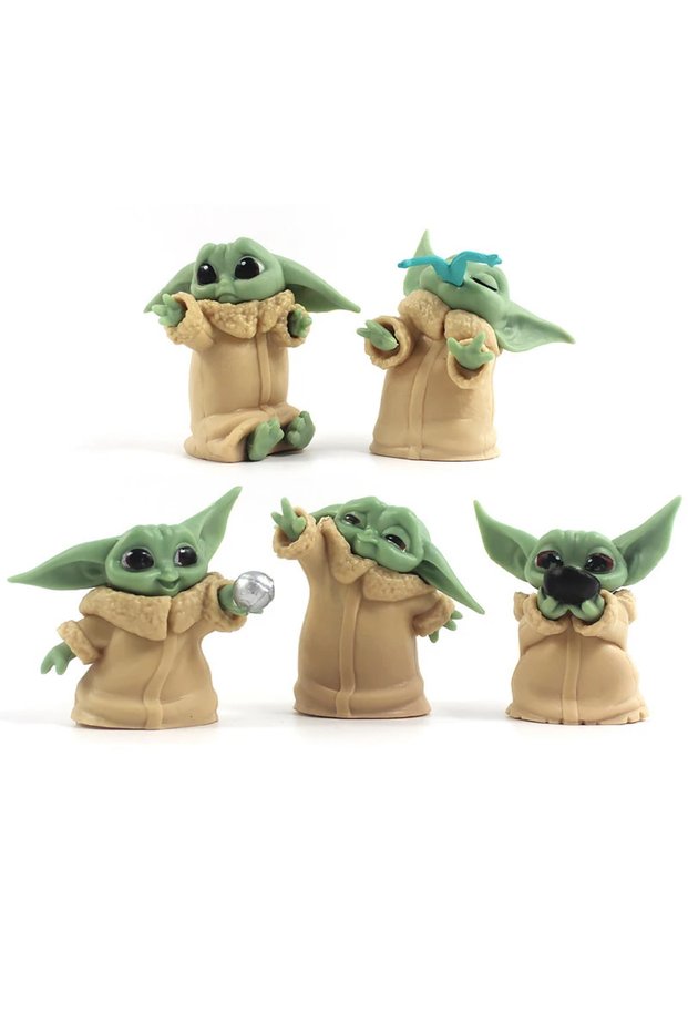 Yoda-5pcs 5PCS Star Wars Action Figures Set - Baby Yoda & Darth PVC Collection Model Toys, Pe