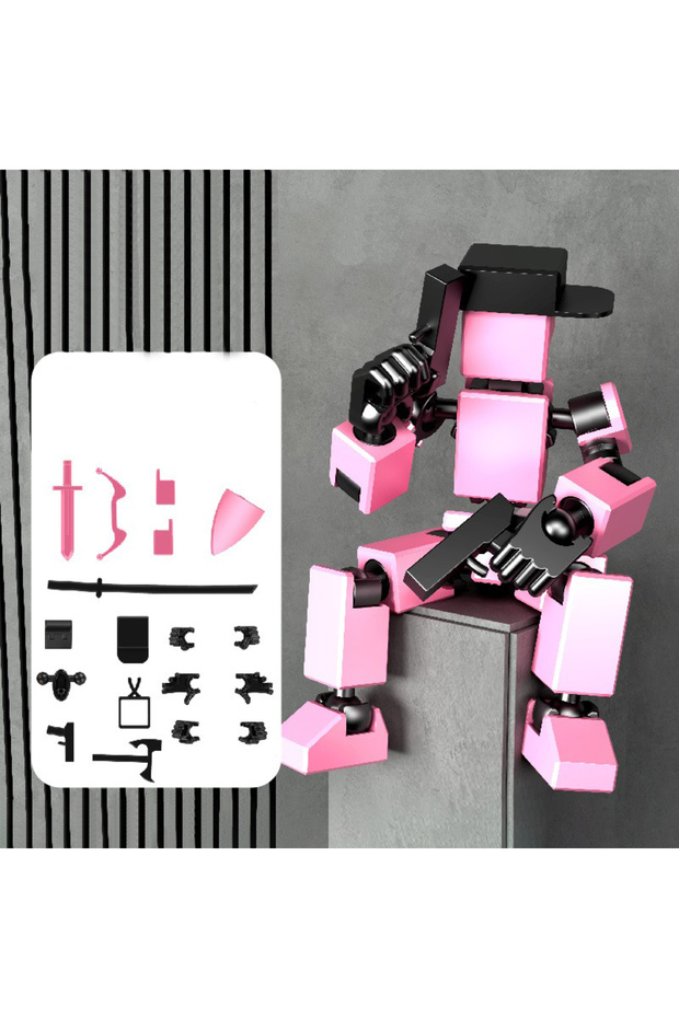 Pink New 3D Printed Mannequin Dummy 13 Jointed Movable Shapeshift Robot Equipment Accessories Action
