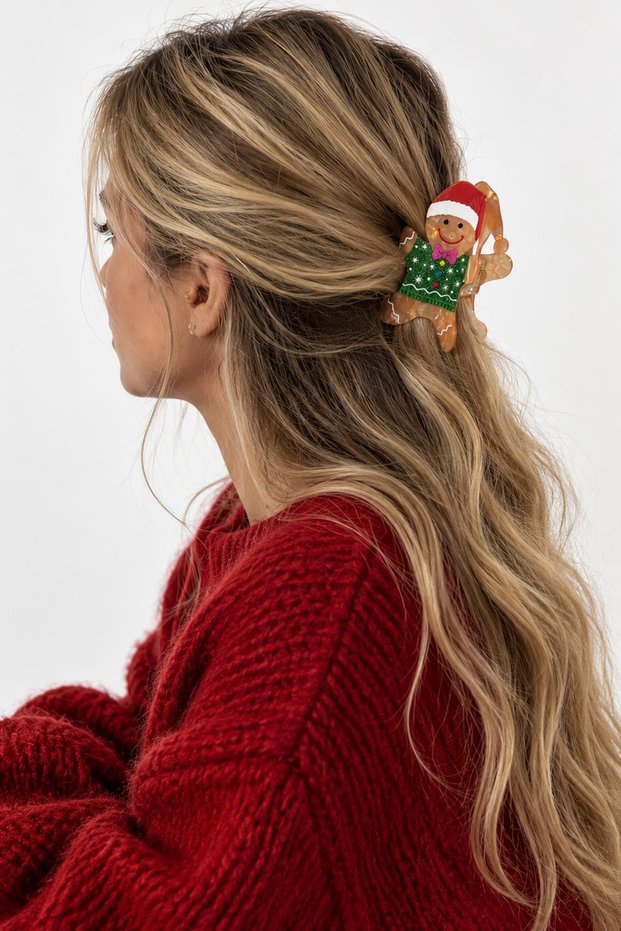 New Year's Gingerbread Large Hairpin