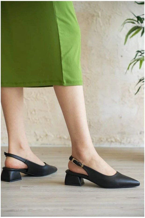 Women's Davet Balanced Elegant Leather Heeled Shoes