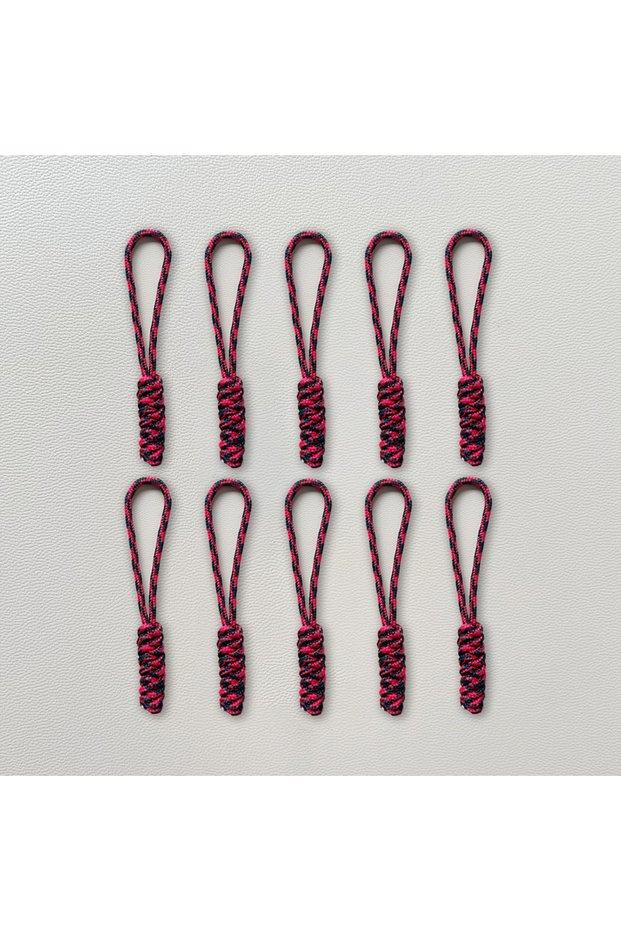 black red 10pcs Colorful Zipper Puller Cord Zip Puller Replacement Ends Lock Zips Travel Bags Clip B