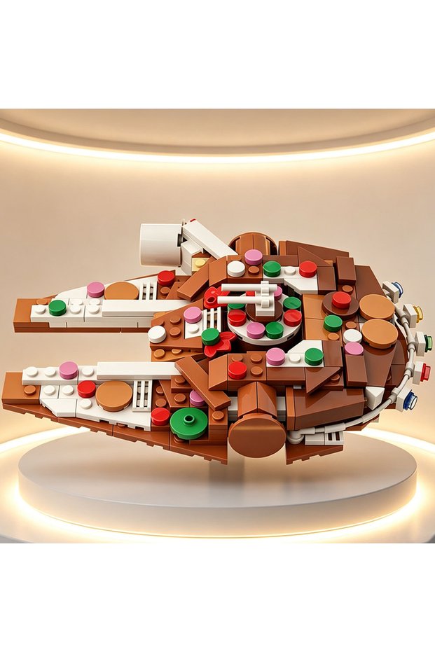 MOC 03 MOC Gingerbread AT-ST BT-1 Millennium Building Blocks Falcon Snowspeeder Rebel Fighter Model
