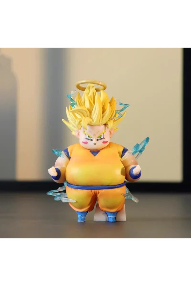 7.5cm Goku 8 Pcs Chubby Dragon Ball Figures Set Chibi Fat Goku Vegeta Frieza Buu Cell Funny A