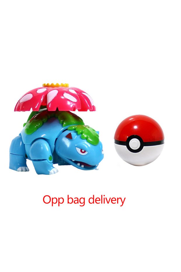 6 Original Pokemon Figures Deform Ball Elf Toy Doll Pocket Monster Pikachu Charizard Venusaur Blast