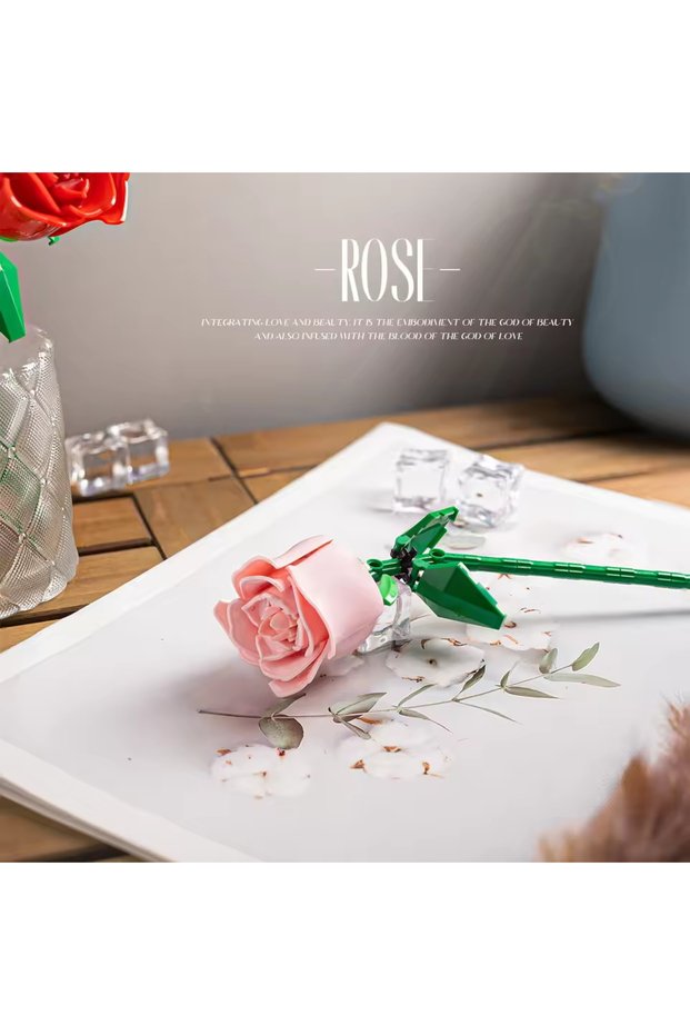 1pcs Eternal Flower Rose Building Block Toy Compatible with Assembly Decoration Girl Valentine's Day