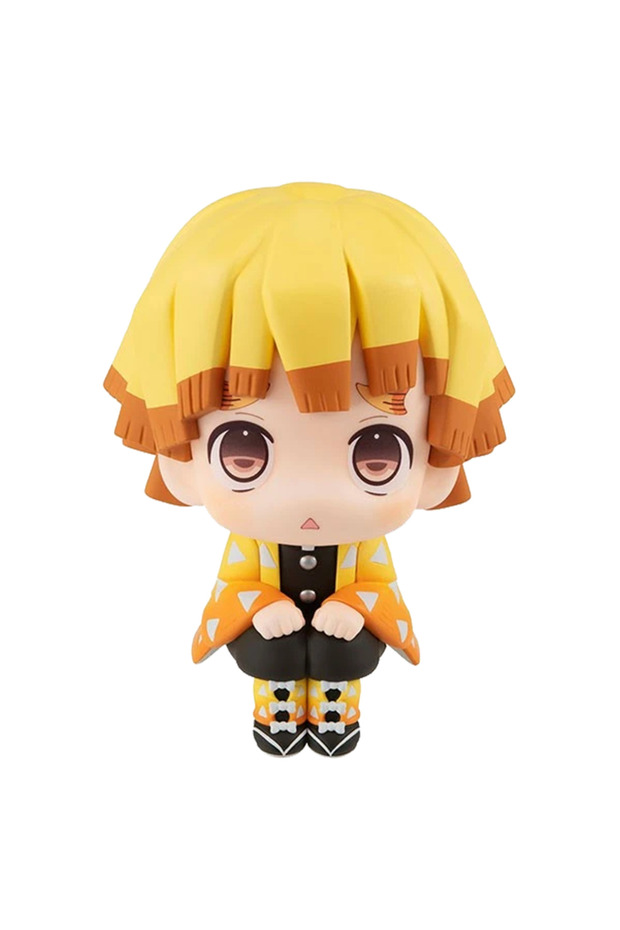 B 8Pcs/Set Demon Slayer Figure Toy Anime Kimetsu no Yaiba Q Version Sitting Lookup PVC Figuri