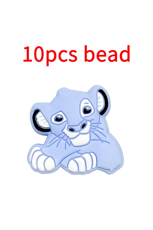 10pcs bead 10pcs Silicone Cartoon Bead Baby Pacifier Bead Pacifier Chain Accessories Ornaments