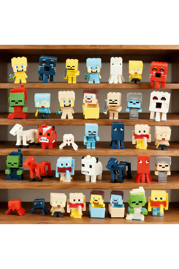 V2 36PCS 36pcs/Set Mineworld Mini Figures MC Game Characters Action Figures Model Toy Cake Topper Bi