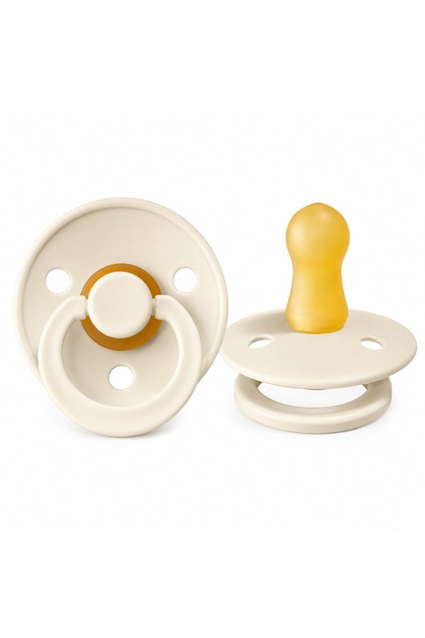 Rubber Pacifier 0-6 Months, Ivory, Price Per Piece, Bzeldr05.