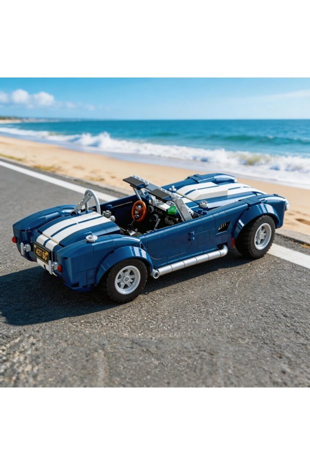 Default bagged Subject to receipt 1241 particles Shelby Cobra Sports Car Model Building Block Set O