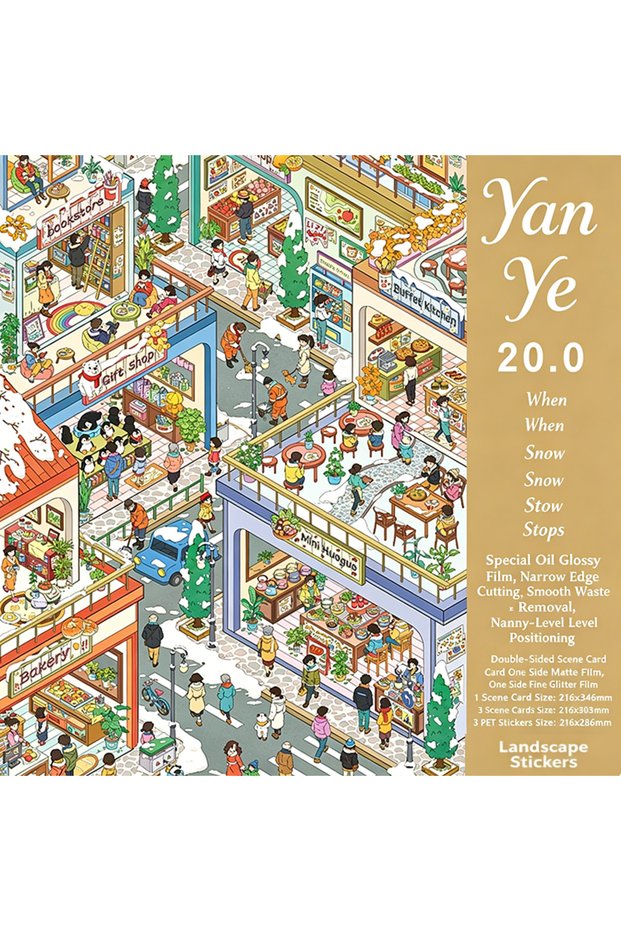 180*100*40CM E Kawaii Large Edition Series 3D Landscape Stickers DIY Pocket House Scene Stickers Han