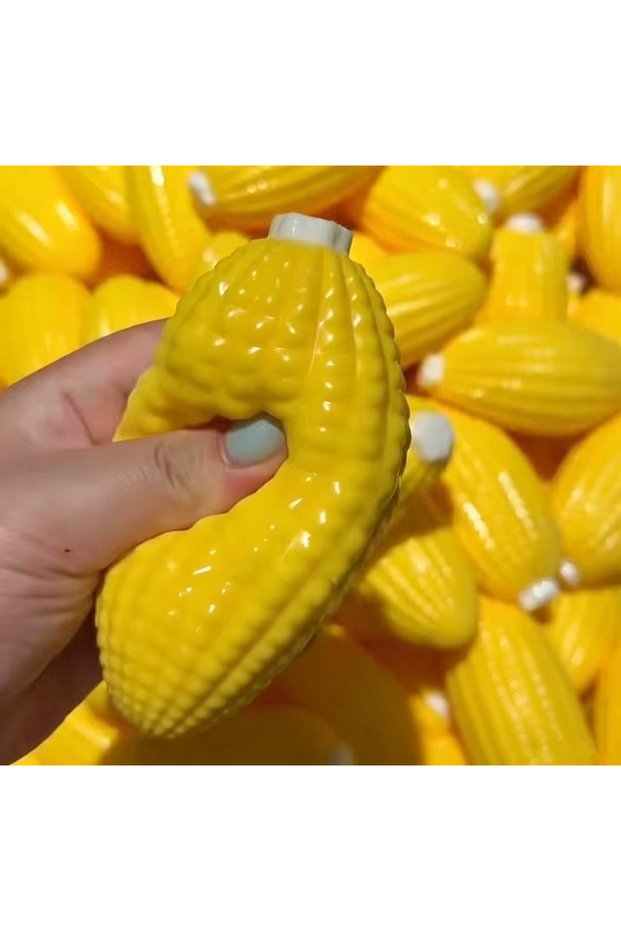 Corn Handmade Crispy Peach Mango Orange Pudding Stress Ball Squeeze Toy,Food Crunchy Squishy Toy, AS