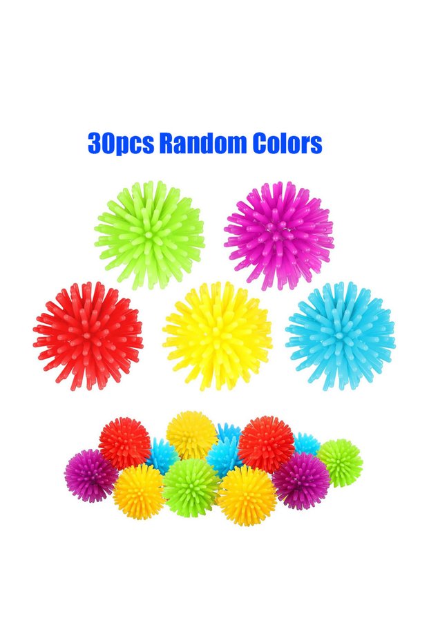 30pcs Random Colors 10/30PCS for Kids Boys Girls Adults Random 1.18in Mini Stress Soft Fidget Sensor