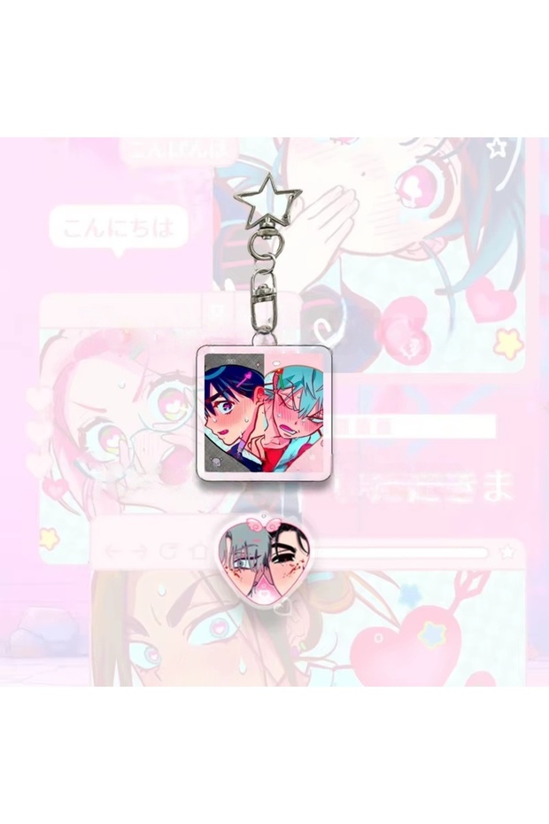 1PCS 11 for ALIEN STAGE Star Keychain String Cartoon Couple Set Figure Luka Hyuna Keyring Pen