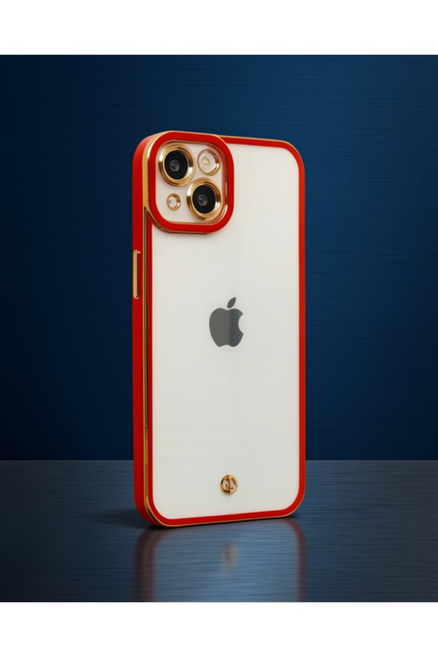 Apple iPhone 14 Plus Case Liva Lens Silicone - Red