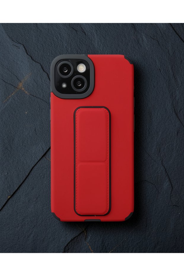 Apple iPhone 14 Plus Case with Mega Stand Silicone - Red