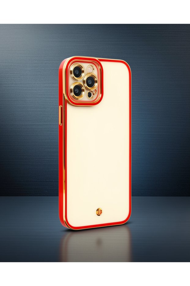 Apple iPhone 12 Pro Max Case Liva Lens Silicone - Red