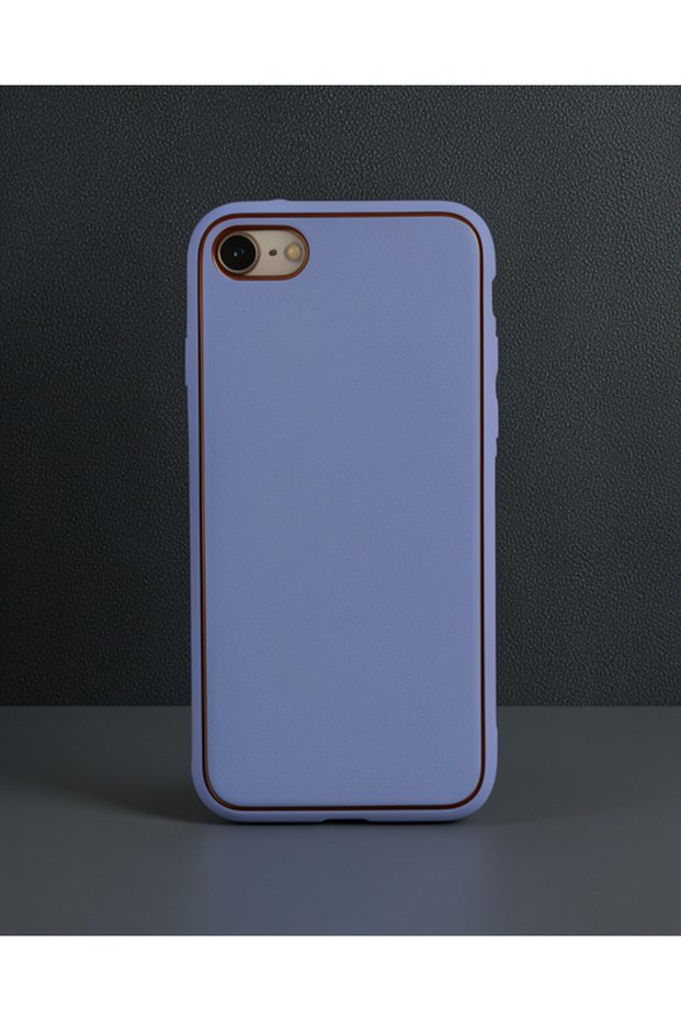 Apple iPhone 7 Case Coco Leather Silicone Cover - Light Lilac